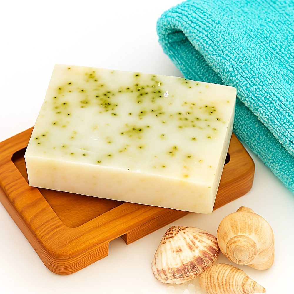 ⚠️ 5/25: Hand Crafted Sea Salt Exfoliating Goat Milk Soap Bar